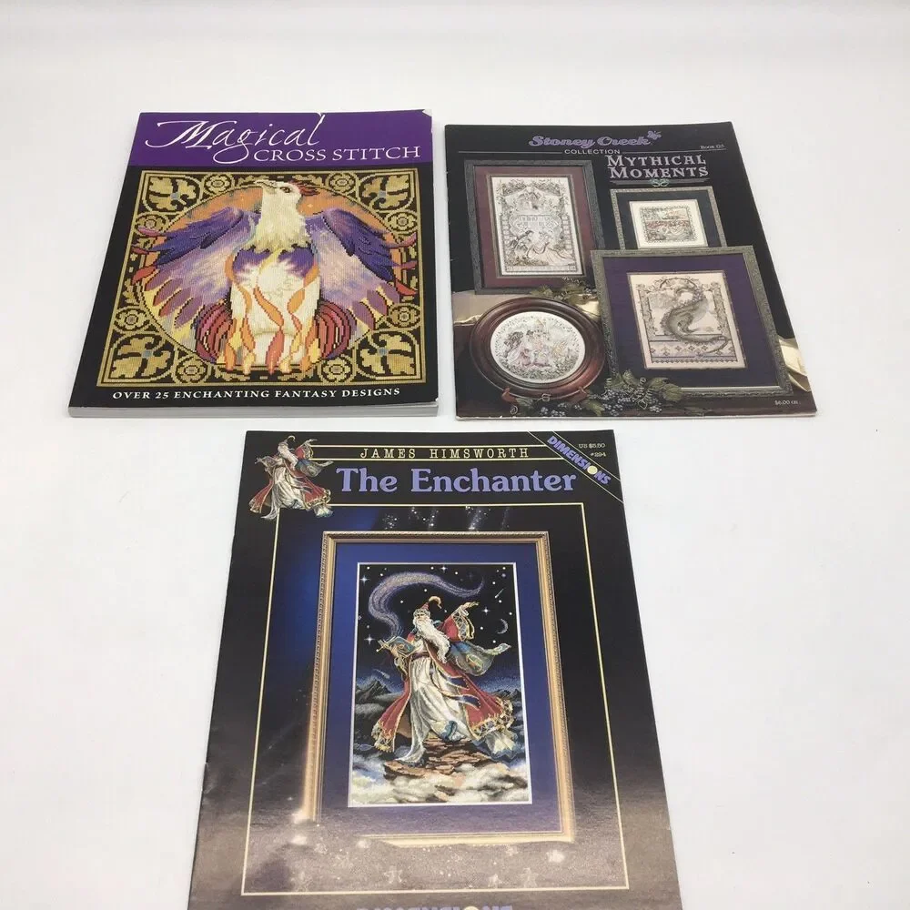Dimensions The Enchanter Magical 25 Patterns Mythical Counted Cross Stitch Books